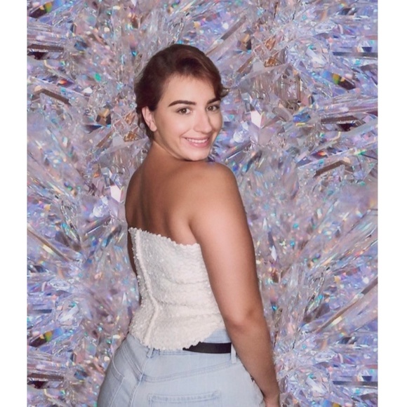 White Sequins Tube Top - Picture 2 of 2